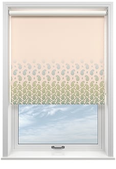 Petal & Block Paisley Mist, Neem - Roller Blind